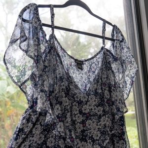 Torrid Cold-Shoulder Floral Blouse - Plus …